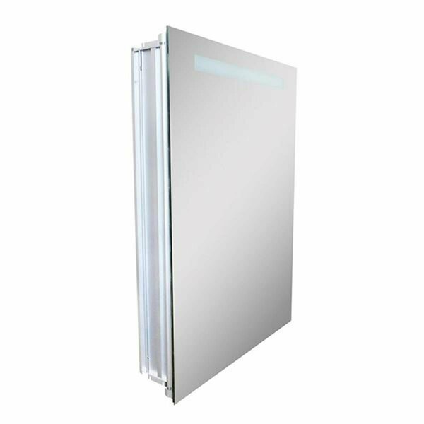 Comfortcorrect 20 in. Rectangular LED Illuminated Mirrored Medicine Cabinet, Silver CO2796838